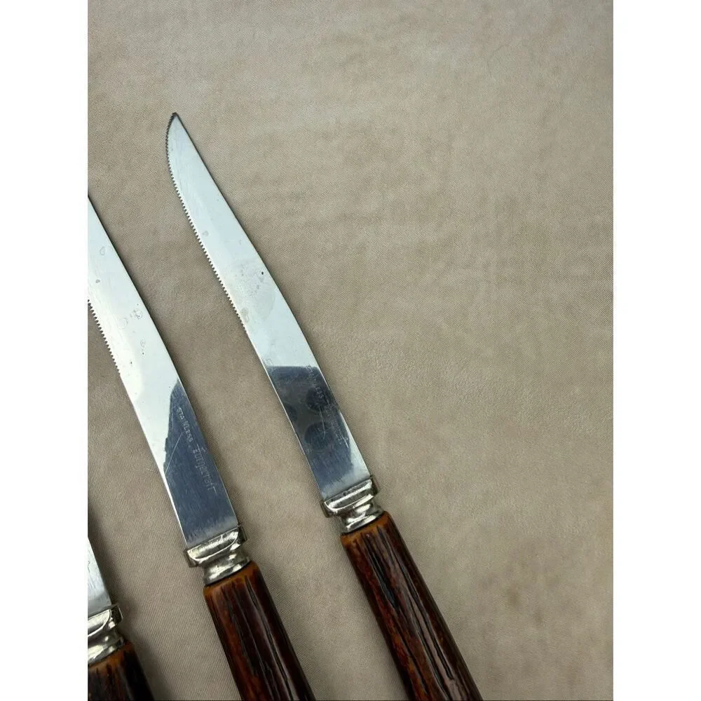 Vintage Forgecraft Knives Bakelite Handles Tested Mod MCM Set of 3